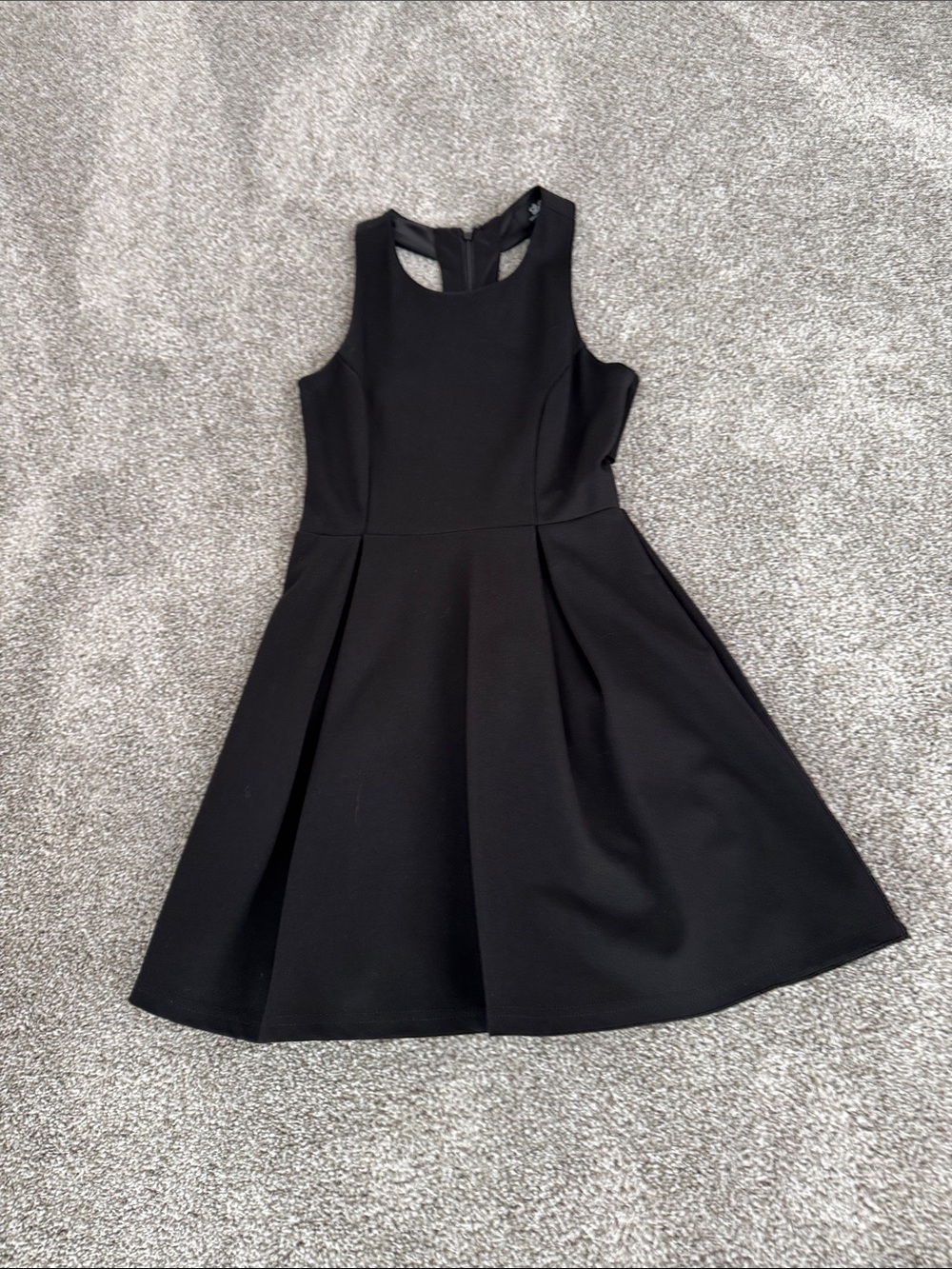 Lulu's Black Sleeveless Flared Midi Dress